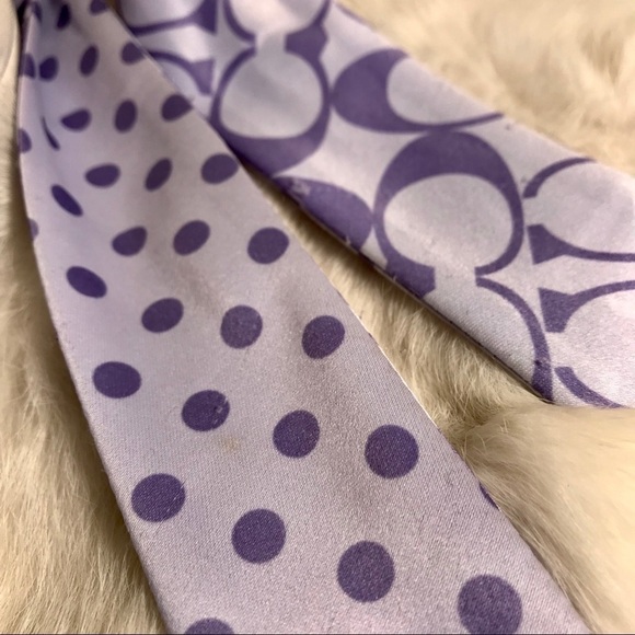 Coach Legacy Turnkey White Wristlet/Clutch w Lilac Signature Affixed Bag Scarf - Picture 4 of 8